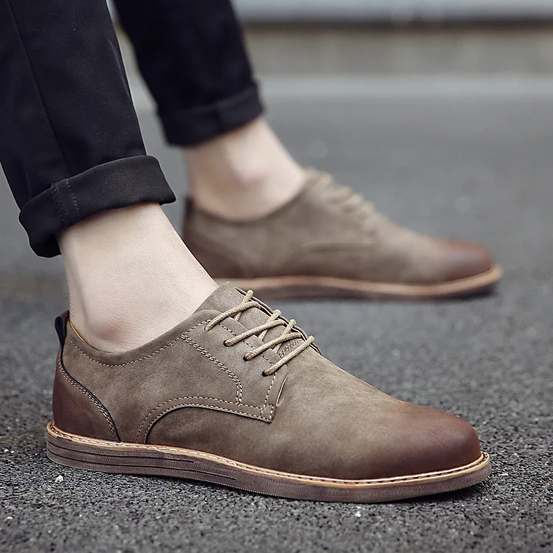 2019 Luxury Brand Men's Leather Shoes Spring Autumn Rerby Shoes Oxfords Fashion Casual Dress Shoes Man Business Lace-up Non-slip 2019 Luxury Brand Men's Leather Shoes Spring Autumn Rerby Shoes Oxfords Fashion Casual Dress Shoes Man Business Lace-up Non-slip