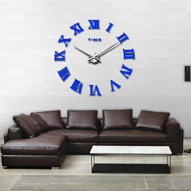 Новые настенные часы reloj de pared украшения дома 3d акриловые Специальные diy стикер гостиной иглы