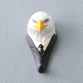

European deer head decorative hooks creative personality animal portraits wall hanging key hook door single coat art supplies