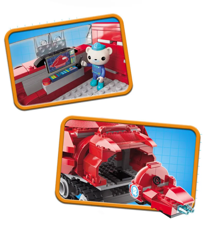 Les Octonauts Octopod Octopus Playset& Barnacles kwazii песо Inkling Duplo ENLIGHTEN кирпич детская игрушка строительный блок Octo-Pod