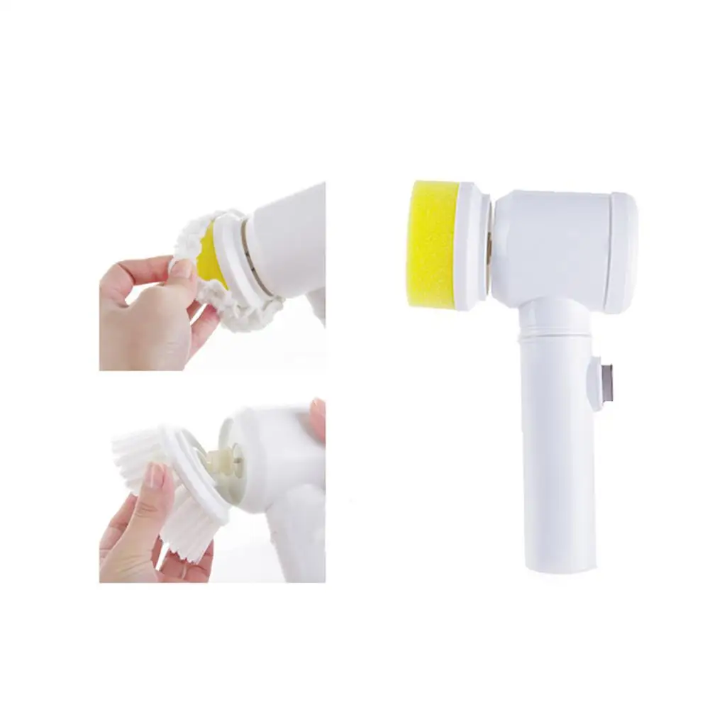 Ручная электрическая щетка для чистки ванной плитки и ванной кухонный инструмент для мытья-25