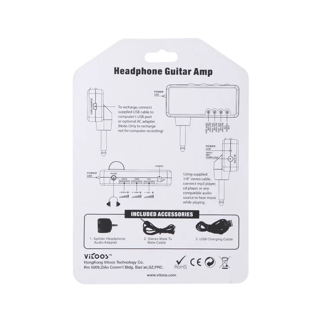 Hot Sale Portable Guitar Amplifier Electric Guitar Mini Headphone Amp Light-weight Design Heavy Rock Compact