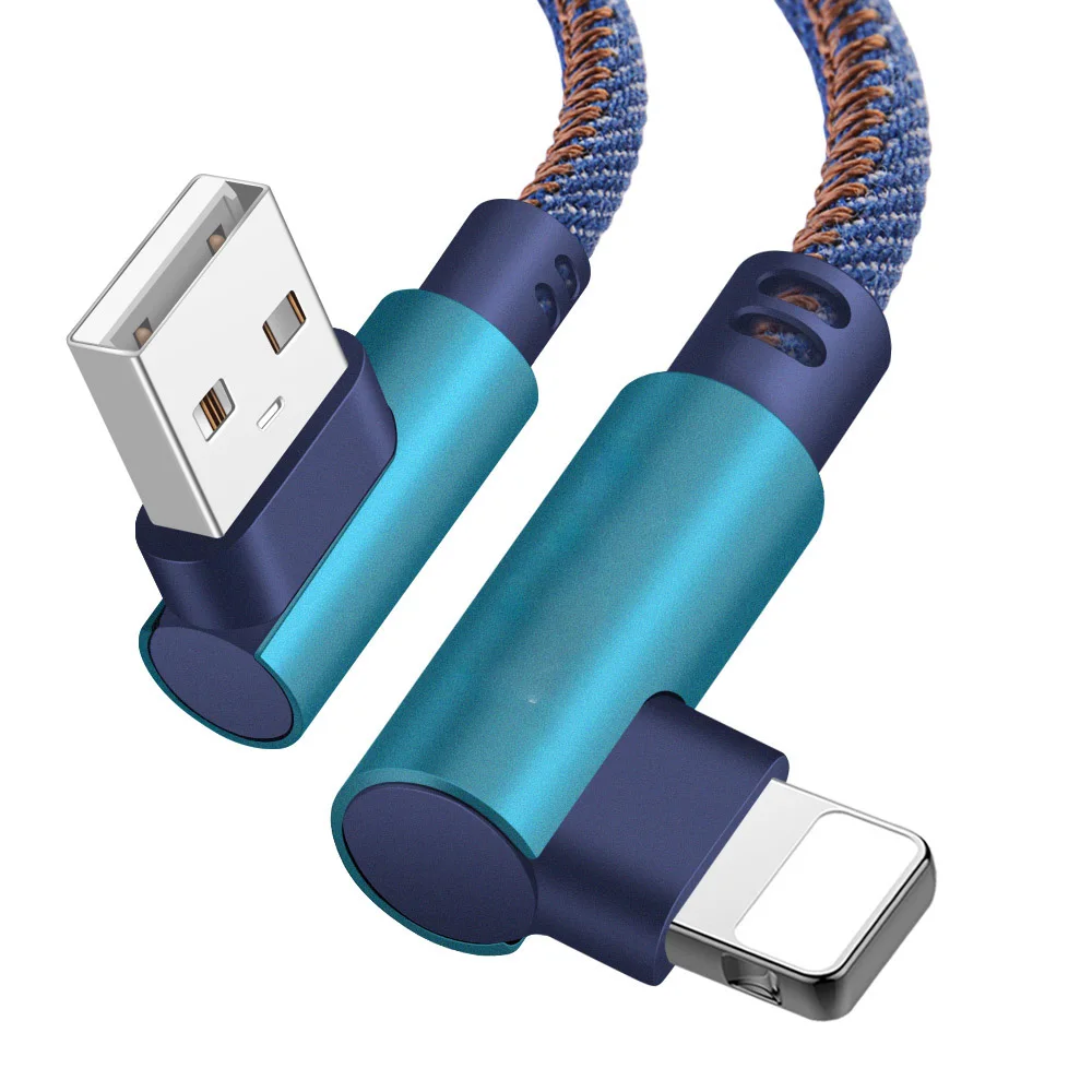 AIFFECT 90 Degree USB Cable For iPhone Fast Charging Micro Cable For Samsung Charger Cable L Type C Mobile Phone Data Cable For HUAWEI XIAOMI 04
