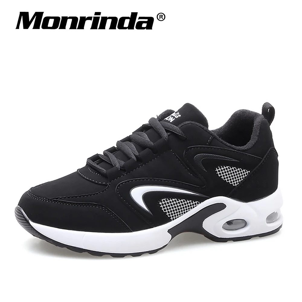 Sneakers Women Running Shoes Cushion Sport Gym Shoes Woman Stylish Leather Comfortable Sole