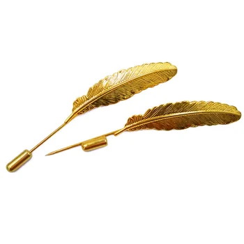 

Gold Plated 100piece 50mm Brooch Pins Feather Sharp Tip Muslim Hijab Pins Stick Brooches MHP31