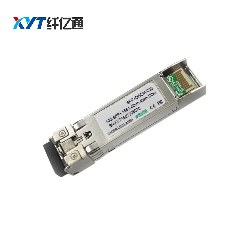 

10G 40KM DWDM SFP for long distance optical WDM transmission system dual fiber with ddm for optical network sfp transceiver