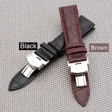 BUMVOR NEW 18-24mm Women Men Watch Band Strap Butterfly Pattern Deployant Clasp Buckle+Leather Watchband Mira La Banda BUMVOR NEW 18-24mm Women Men Watch Band Strap Butterfly Pattern Deployant Clasp Buckle+Leather Watchband Mira La Banda
