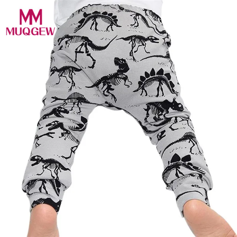 Fashion Casual Toddler Baby Boys Dinosaurs Print Elasticity Long Pants