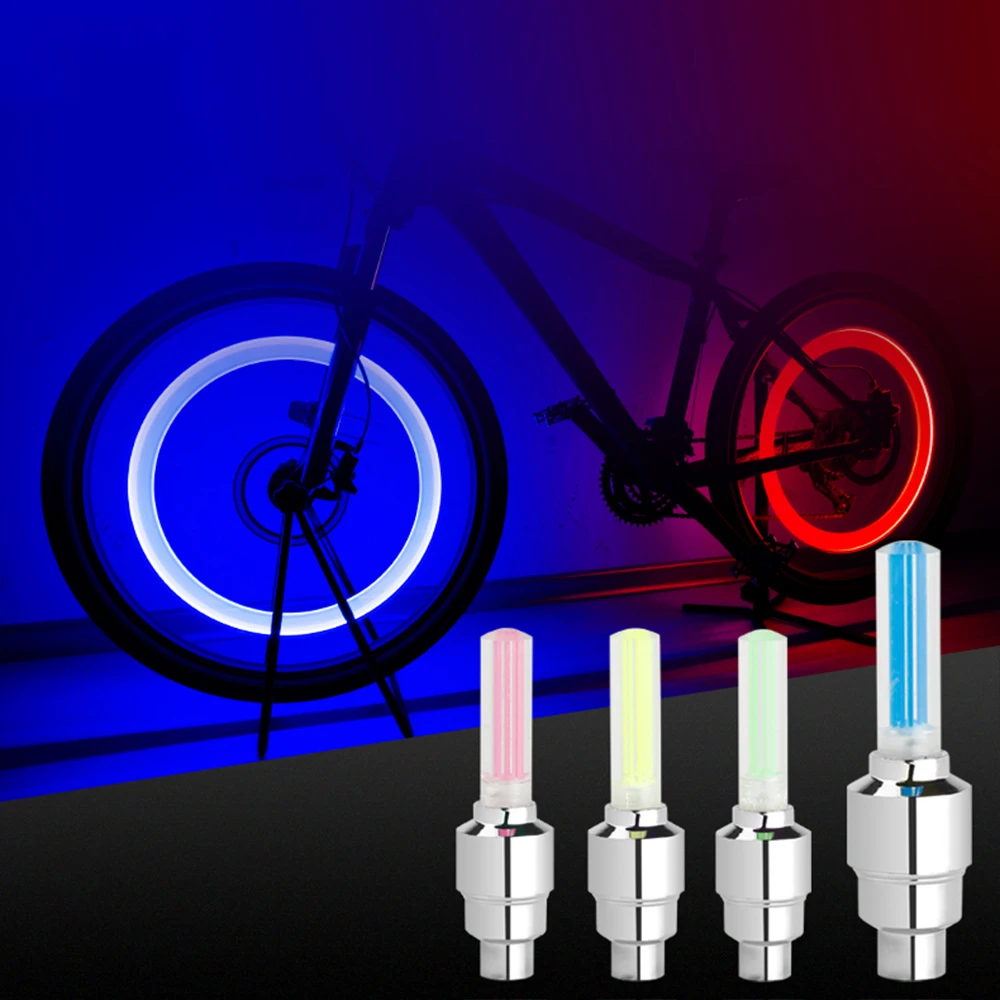 Discount Waterproof LED Bicycle Light Tire Valve Bike Light Riding Sport Spoke Safety Warning Light Outdoor Wheel Light bike Accessories 0