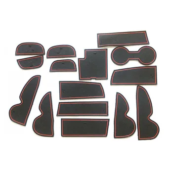 

15pcs Car-cup Auto Anti Slip Dacorative Cup Sticker Gate Slot Pad Door Groove Mat Car Gps holder For Hyundai IX35 2013-2015