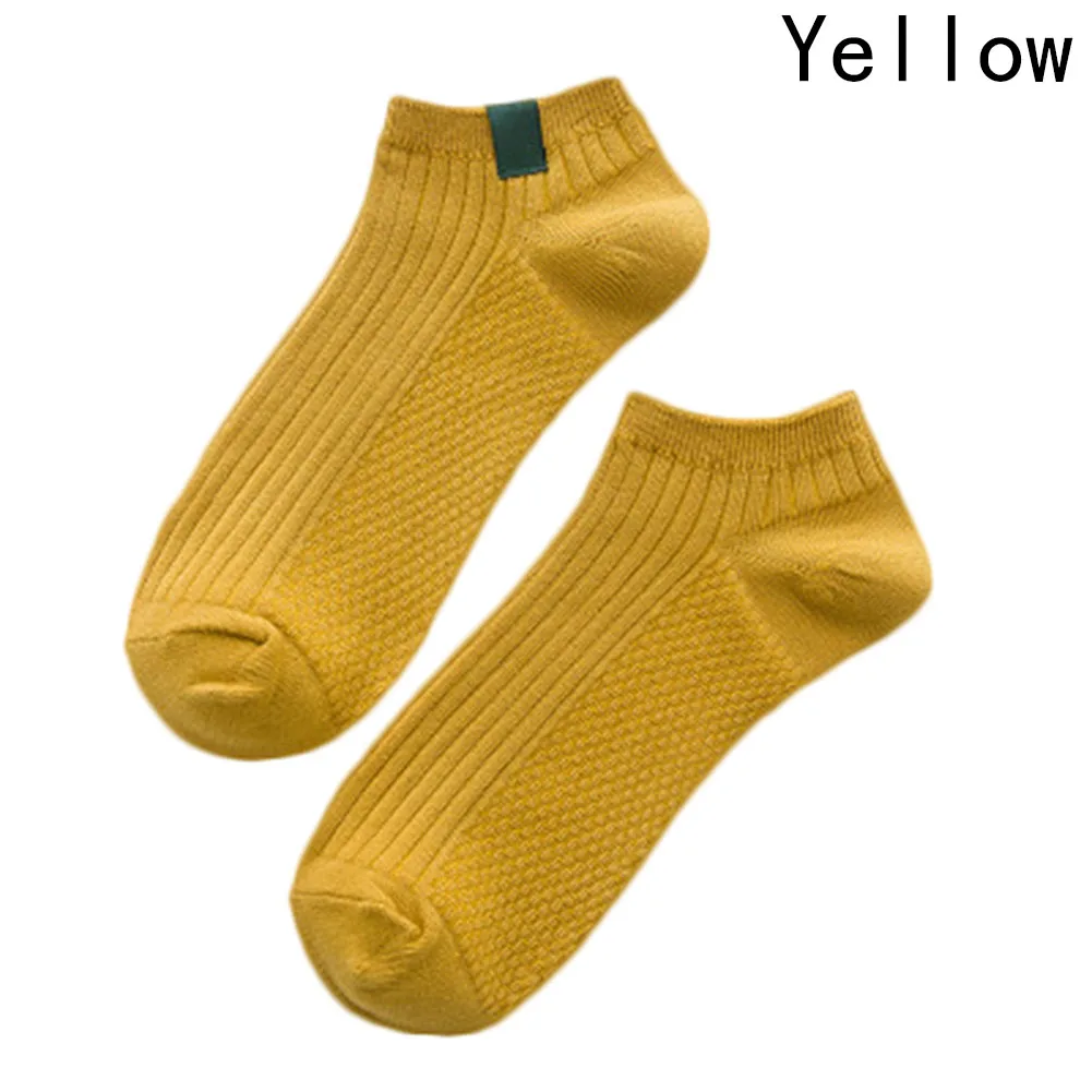 Для мужчин носки из хлопка однотонноные Цвет лодка впитывает пот спортивные носки Фитнес спортивные носки Беговые