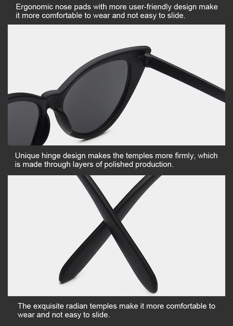 Новые ретро сексуальные зеркальные солнцезащитные очки для женщин, брендовые дизайнерские Роскошные винтажные черные солнцезащитные очки кошачий глаз, женские UV400 очки