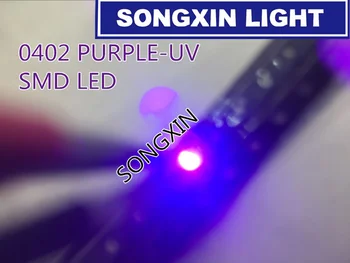 

500pcs UV/purple Color 0402 SMD SMT Super Bright lamp LED lights light-emitting diodes New High quality 390-410nm 1.0*0.5mm