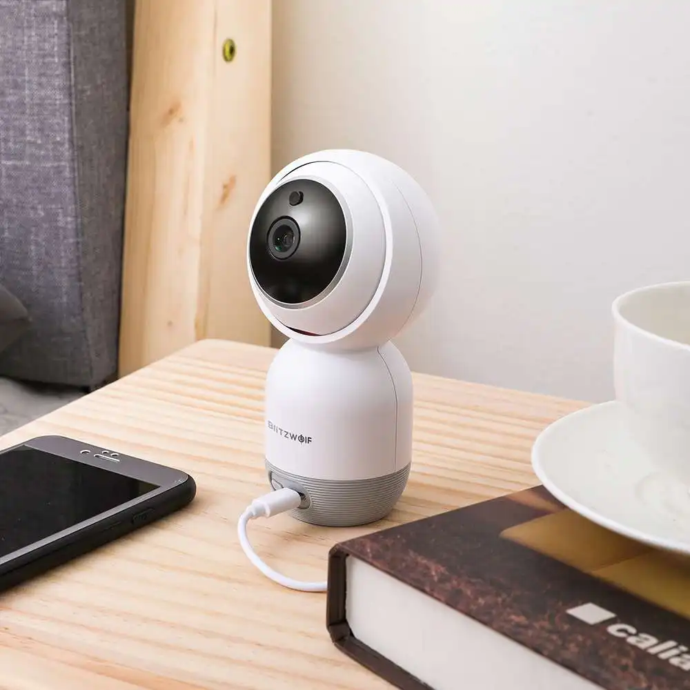 Камера видеонаблюдения Blitzwolf Wi Fi 1080P PTZ 2 сторонняя аудиосвязь IP поддержка SD карты