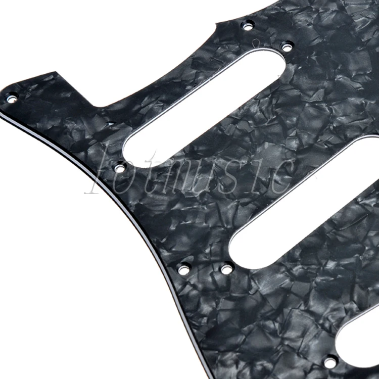 4 шт. SSS Pickguard для гитары 3 слоя 11 отверстий серый черный жемчуг крыла Stratocaster|sss