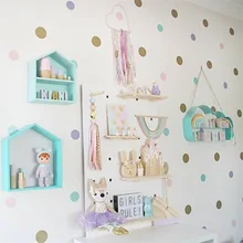 Наклейки на стены в горошек для детской комнаты, детские украшения для дома, детские наклейки на стены, детские наклейки на стену, домашний декор для детей, фрески, обои