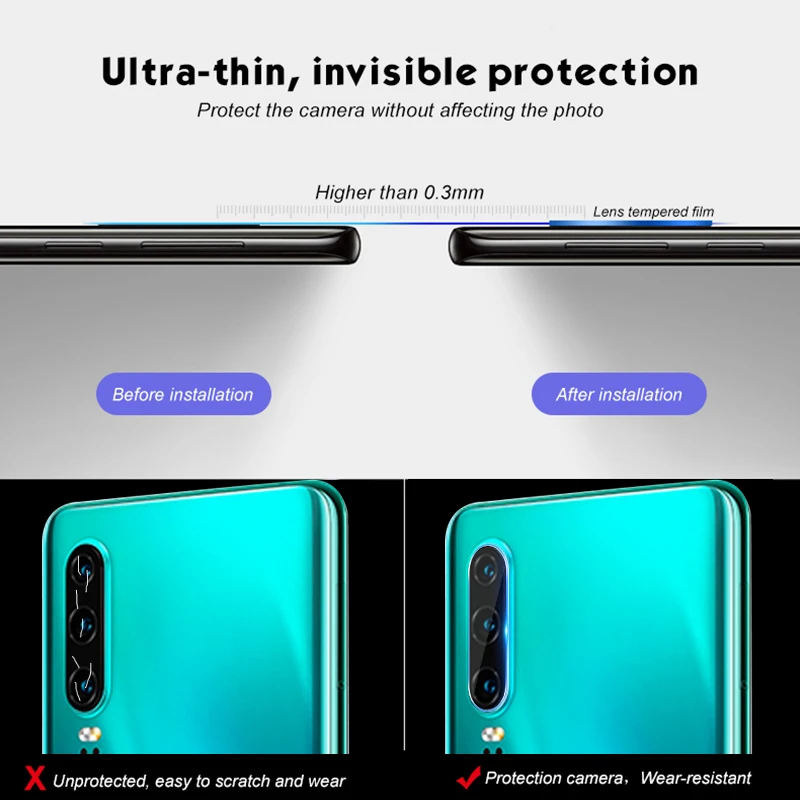 Защитная пленка для объектива Huawei Nova 4e 3 2i 2s P30 Mate 10 Pro 9 Lite P Smart 2019 закаленное стекло