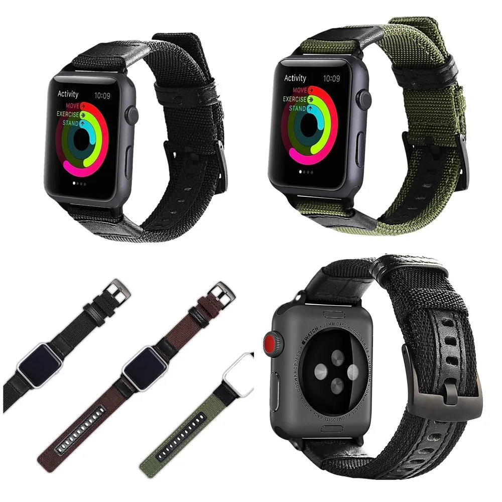 

Woven Nylon Band for Apple Watch Series 4 3 2 1 38 42 MM Watchband 40 44mm Strap for iWatch Edition Bracelet Replacement