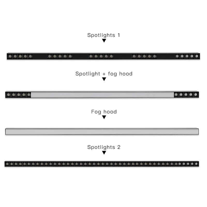 Barra de Luz Linha de Escritório Scon 20 30 w 80 cm Framless Orsam Levou ac 110 240 v Trabalho Cct 3000 k 4000 k Iluminação Natural Lâmpada