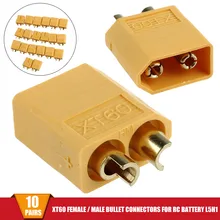 Mayitr 10 пар XT60 женский+ Мужской Пуля Разъемы Вилки для RC Lipo батарея 20 шт
