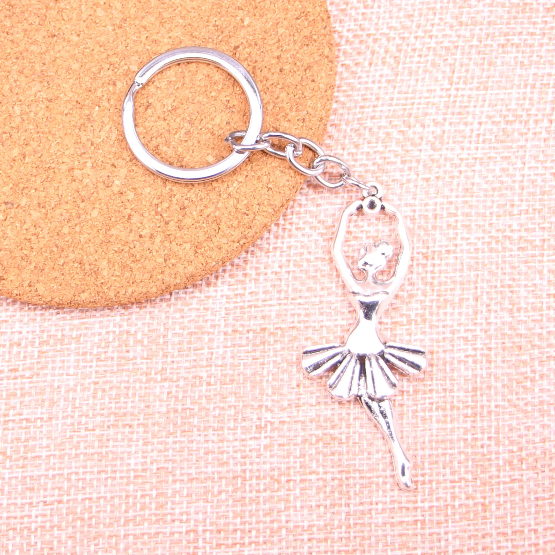 

New Arrival ballet dancer ballerina Charm Pendant Keychain Key Ring Chain Accessories Jewelry Making For Gifts
