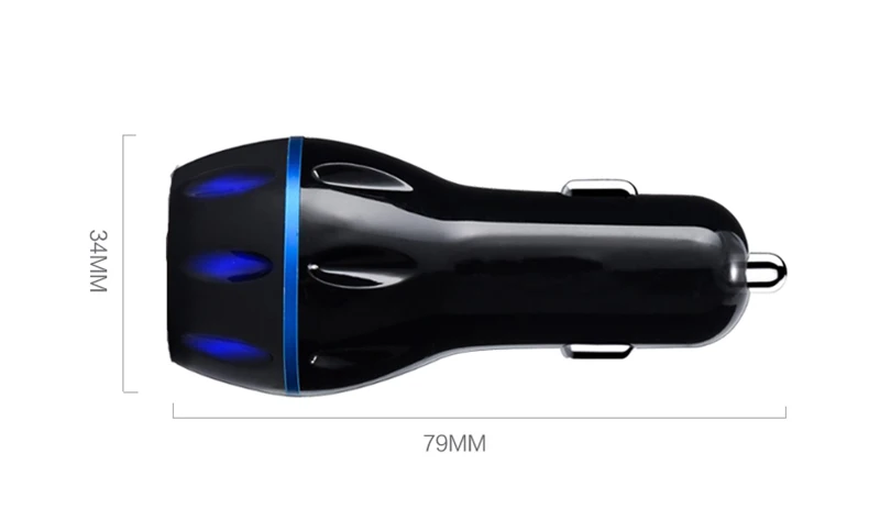 AMEEC Quick Charge QC 3.0 Car Charger Dual USB Car-Charging QC3.0 Fast Auto USB Charger Led Voltage Display 2 Port Auto Charging (2)