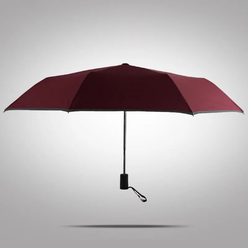 Автоматический светоотражающий складной зонт от дождя для женщин и мужчин guarda chuva складной зонтик mujer зонтик Guarda sol черный guarda-chuva - Цвет: Red Wine