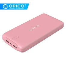 ORICO 20000 мАч Внешний аккумулятор с двумя USB внешними аккумуляторами 5V2. 4A умное зарядное устройство коричневый/белый/розовый