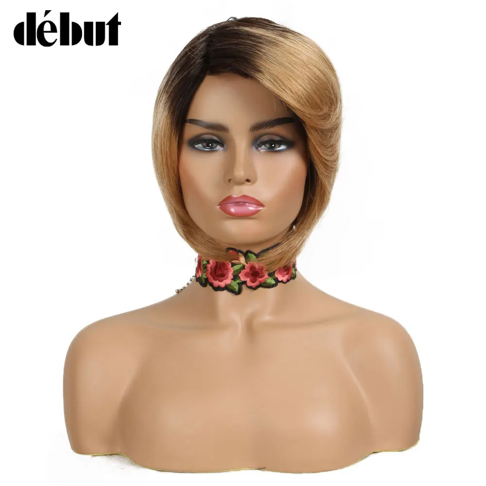 

Debut Ombre Human Hair Wigs Brazilian Short Bob Wigs Human Hair TT2/27 Cheap Remy Short Human Hair Wigs For Black Women