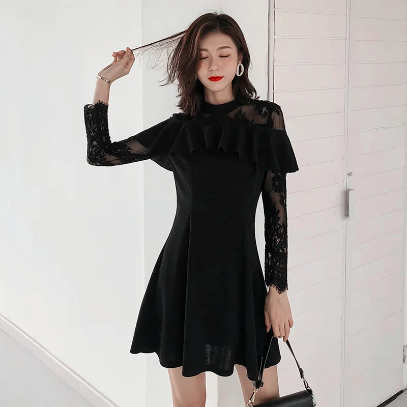 2018 Autumn Korean style Women Beautiful Party Dress K5221in Dresses from Women's Clothing on