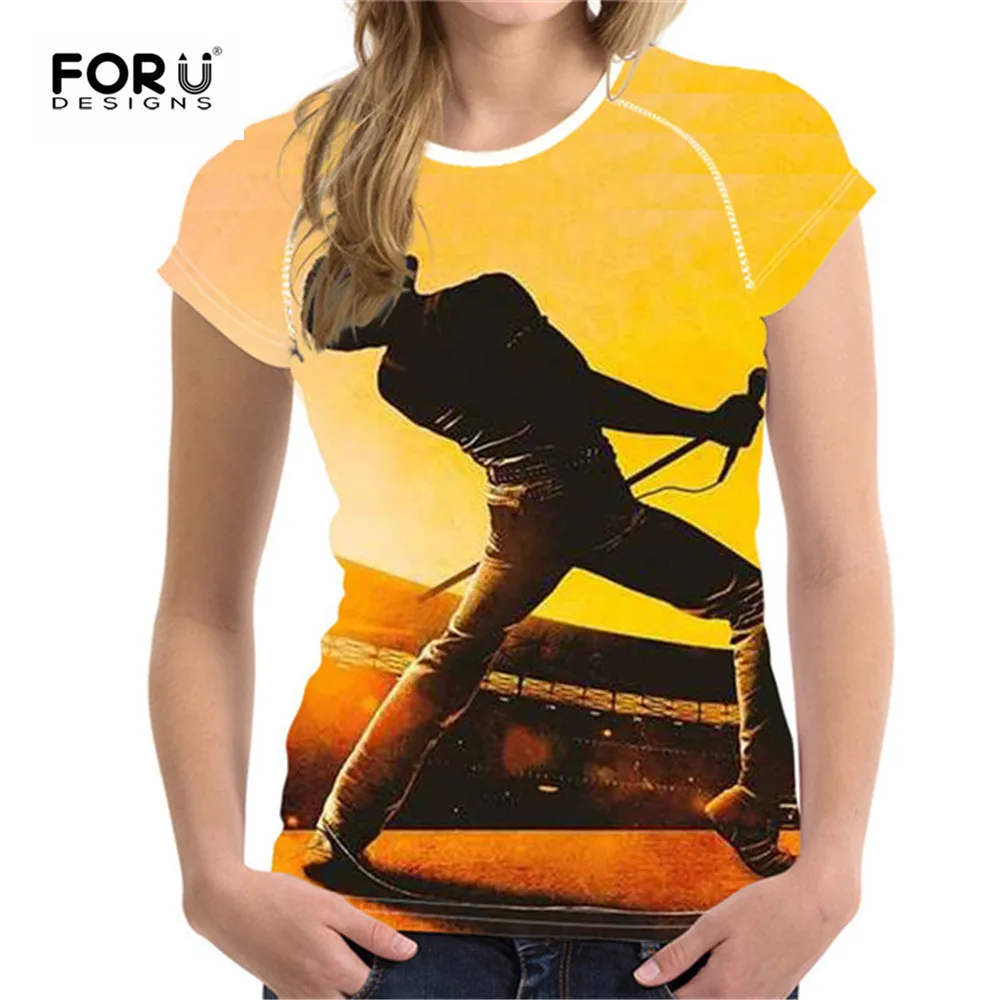 

FOURDEIGNS Queen Pattern Women T-shirt 3D Printed Casual Ladies Tee Tops Female Fashion Tshirts Vetement Short Sleeve T-Shirt