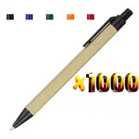 Lot 1000pcs Eco Paper Ball Pen,Plastic Clip,Black Ink Ballpoint Green Concept Environmental Friendly,Customized Promotion Gift