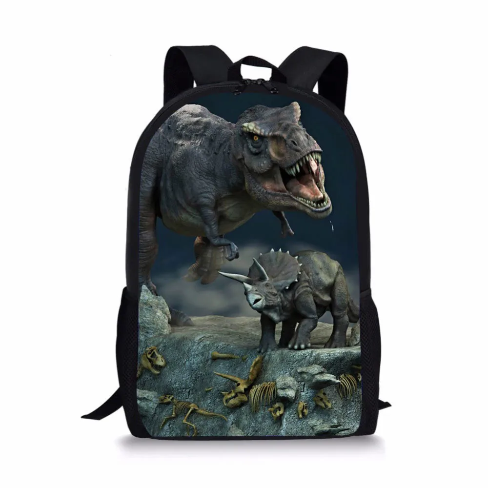 

ThiKin 3D Jurassic World Dinosaur Backpack 16 Inch School Bags for Teenagers Boy Travel Bag Children Book Bags Mochila
