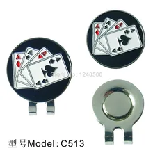 Маркер для мяча для гольфа 4 Aces-посылка с зажимом для шляпы 2 plus