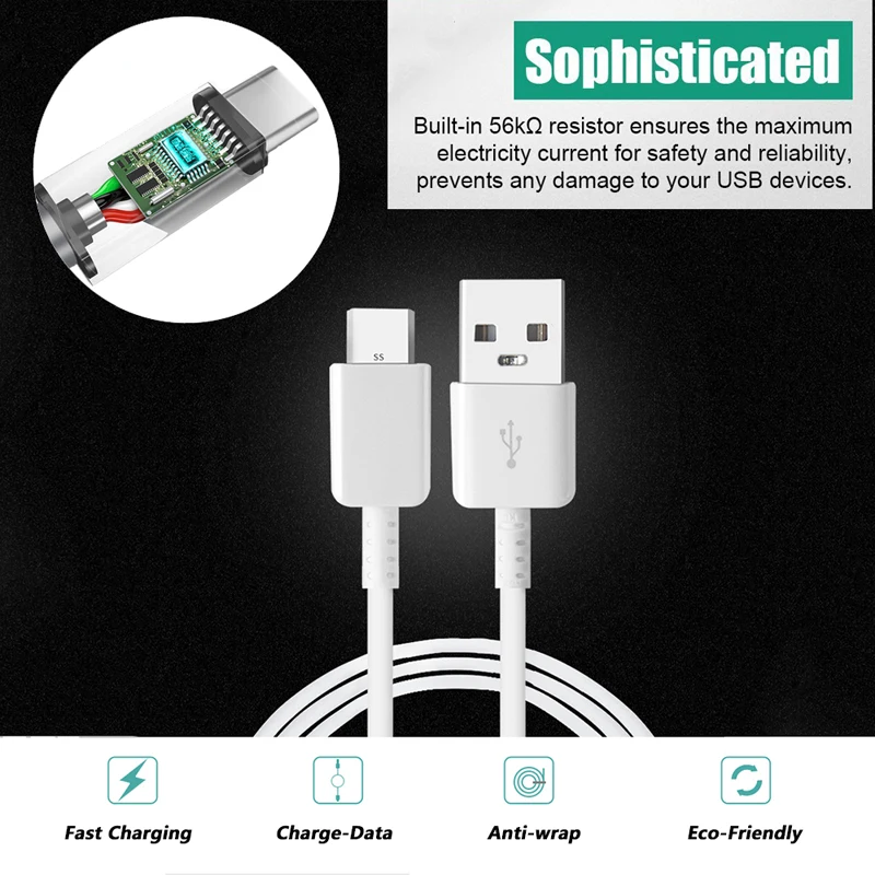 USB Type C кабель для быстрой зарядки LG V40 V30 V20 V10 G7 Q8 Huawei P20 P30 Mate 20 Pro быстрое зарядное