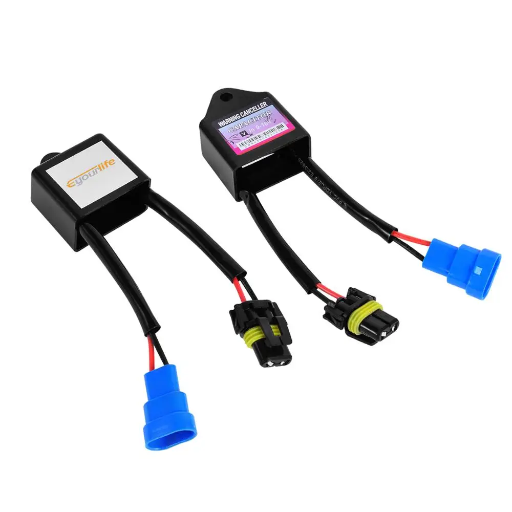 

2 Pcs 12V HID xenon warning canceller decoder device hid warning canceler Error free HID warning canceller capacitor