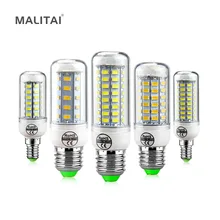 Светодиодный кукурузный светильник лампы 24 36 48 56 69 72 светодиодный s E27 E14 220V Люстра Светодиодная лампа свеча заменить лампы накаливания CFL(7 Вт, 12 Вт, 15 Вт, 25 Вт