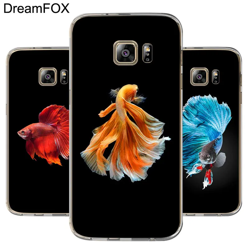 DREAMFOX M400 Betta Fish Soft TPU Silicone Case Cover For Samsung Galaxy Note S 6 7 8 9 10 10e 11 11e Lite Edge Plus |