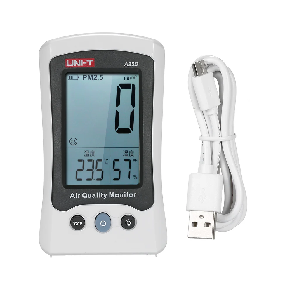 

Gas Analyzer PM2.5 Detector Air Quality Monitor Temperature Humidity Meter Rechargeable PM2.5 Tester Digital Thermometer