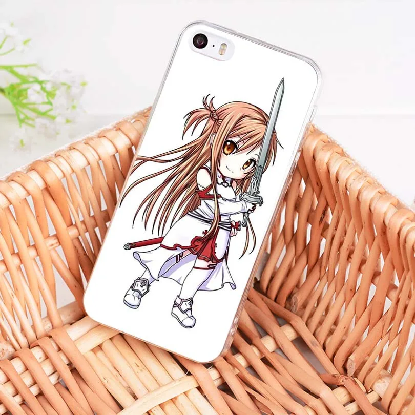 MaiYaCa Sword Art Online SAO Аниме Манга уникальный дизайн чехол для телефона для iPhone 8 7 6 6S Plus X 10 5 5S SE 5C 4 4S чехол - Цвет: 4