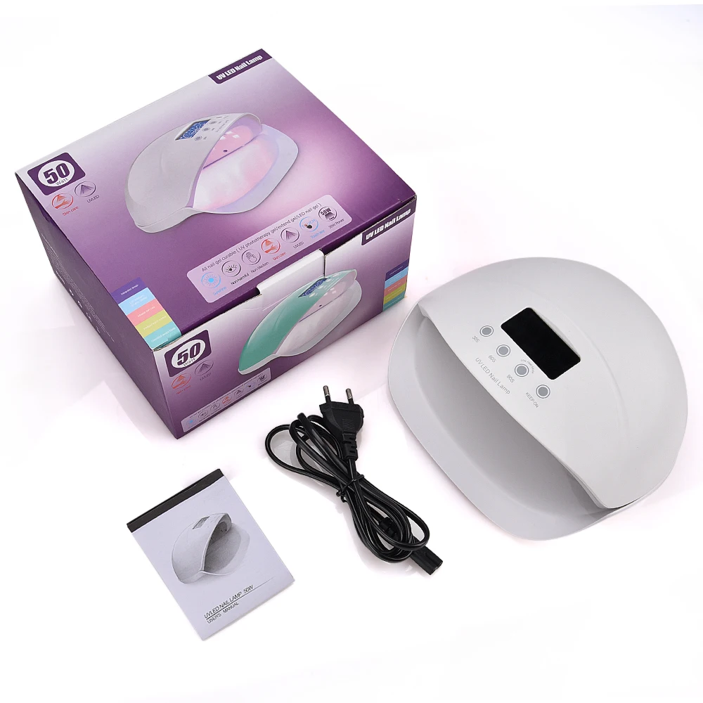 50W UV LED Lamp Nail Dryer Auto Sensor for Gel Varnish Curing Polish With Infrared Red Light Hand-care Mode Manicure Art Tool