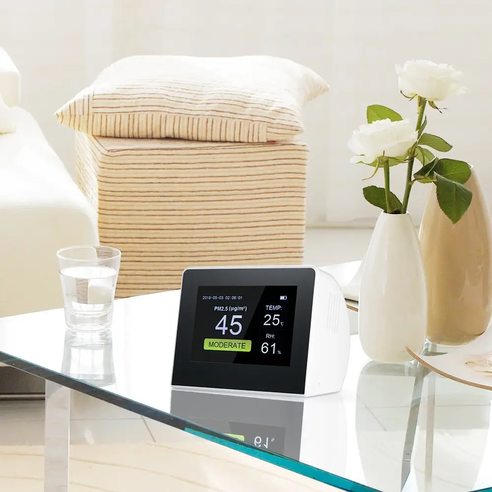 

Air Quality Detector Indoor/Outdoor Digital PM2.5 Formaldehyde Gas Monitor LCD HCHO & TVOC Tester Instrument Meter Air Analyzers