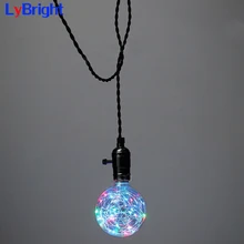 E27 G95 светодиодный RGB Edison Звездная Фея струна электрическая лампочка, переменное напряжение 90-260 В Рождество Ретро Рождественский Декор свет для гостиной украшения спальни