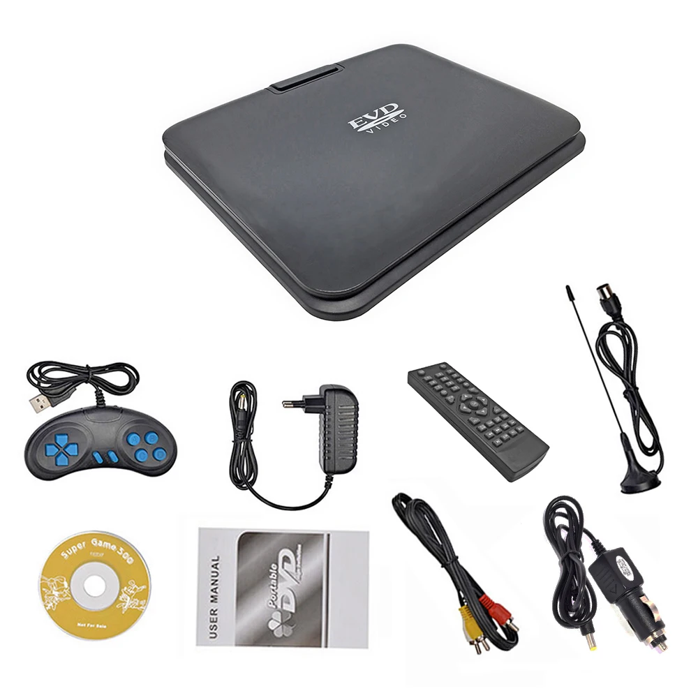 Новый 7 8 дюймов Портативный DVD EVD VCD SVCD CD плеер с функцией игры и радио ТВ AV