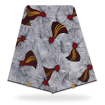 

Hot Sale Nigeria wax African Real Wax Fabric Cotton Batik print wax print Cloth For Dress 6 Yards For Nigerian Dress Ankara