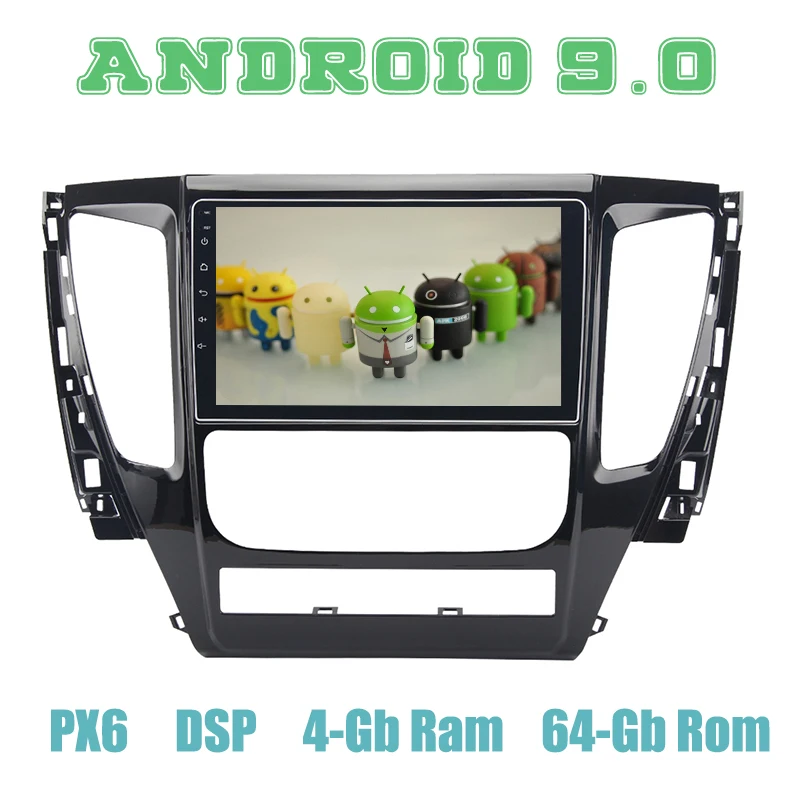 PX6 10 2 &quotAndroid 9 0 Автомобильный GPS радио плеер для mitsubishi pajero sport 2017 2018 с 4 + 64 Гб Авто