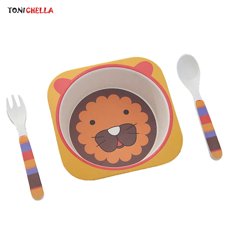 Baby Bamboo Dishes Children Tableware With Fork Spoon Kid Feeding Dinnerware Set Infant Bowls Plate Toddler Utensils T0511 Baby Bamboo Dishes Children Tableware With Fork Spoon Kid Feeding Dinnerware Set Infant Bowls Plate Toddler Utensils T0511