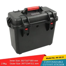 Водонепроницаемый пластиковый жесткий ящик для переноски pp и abs всепогодный чехол для инструментов с губка внутри 397*234*311 мм szomk