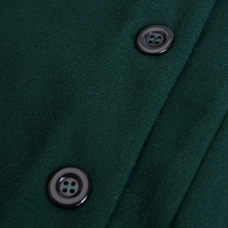 Goedkoop Lasperal 2019 Fashion Lange Middeleeuwse Trench Wollen Jas Vrouwen Zwarte Stand Kraag Gothic Overjas Vrouwen Jas Vintage Femme Uitloper