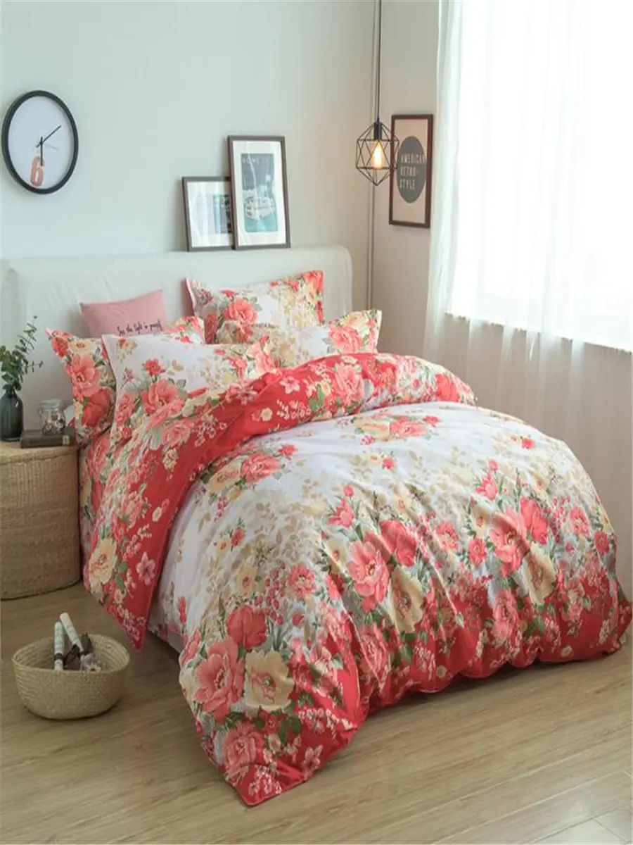 

Soft Duvet Covet Set Floral Pattern Elegant Style Soft Home Linen